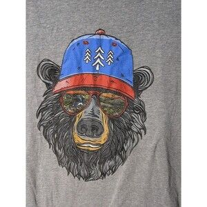 Wild Tribute Gray Bear T-Shirt Large National Parks Wildlife Outdoor Gorpcore L